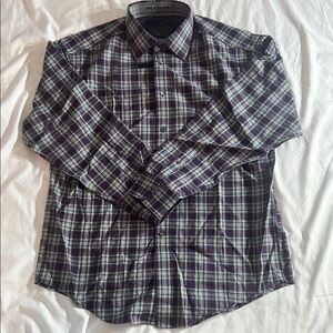 Jos. A. Bank Purple Plaid Casual Shirt